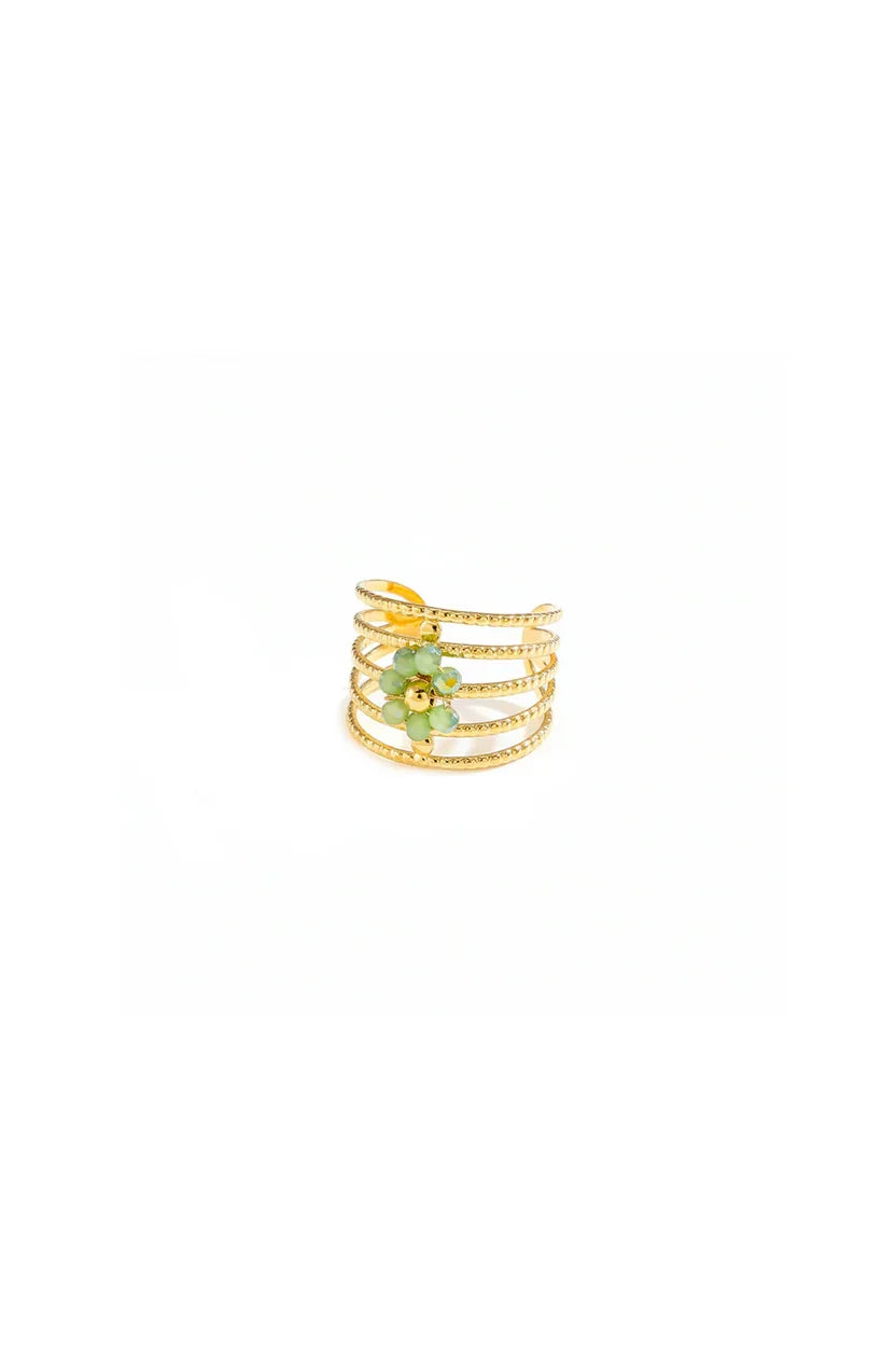 Bague Camelia Vert