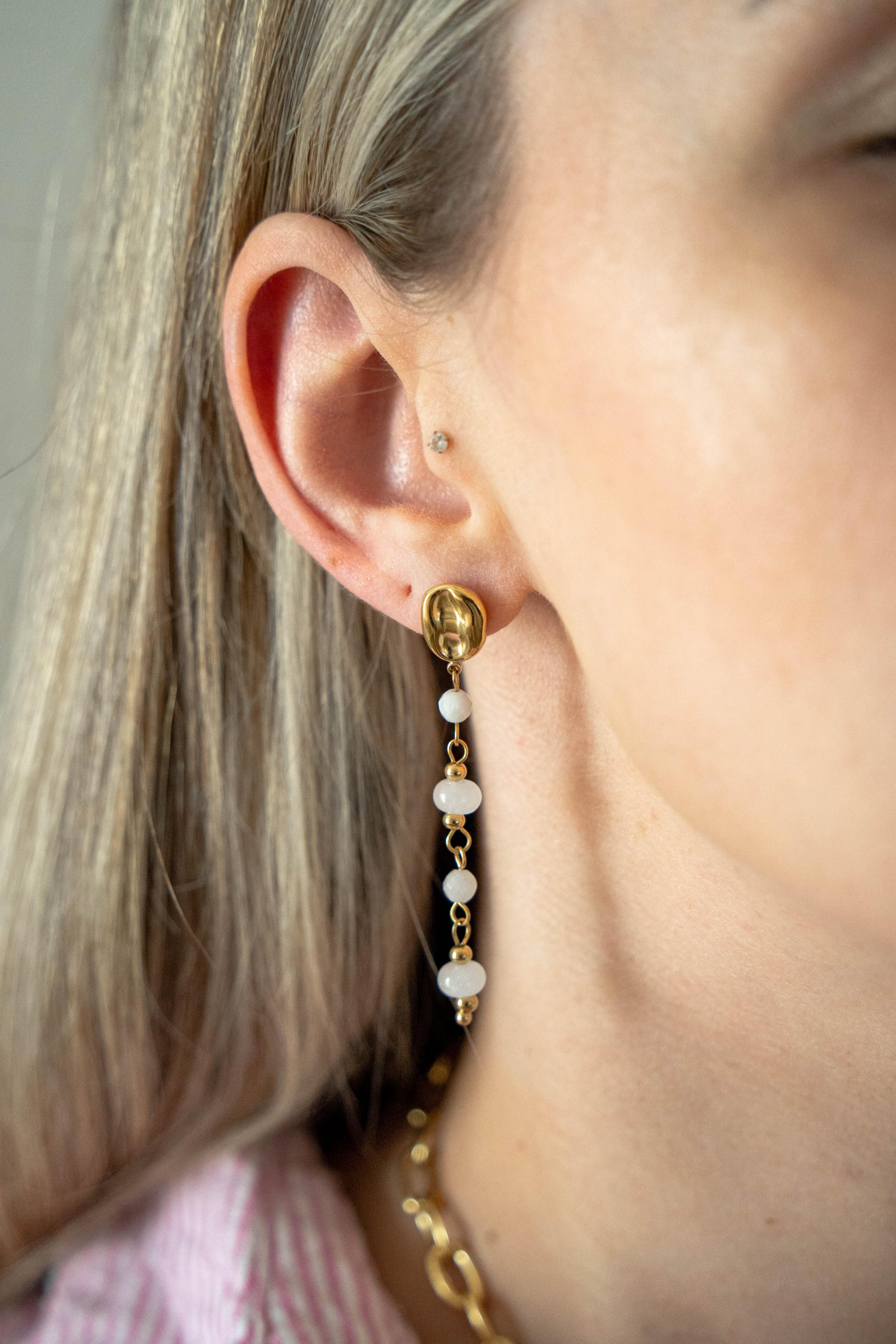 Boucles d’oreilles Aurora Blanche