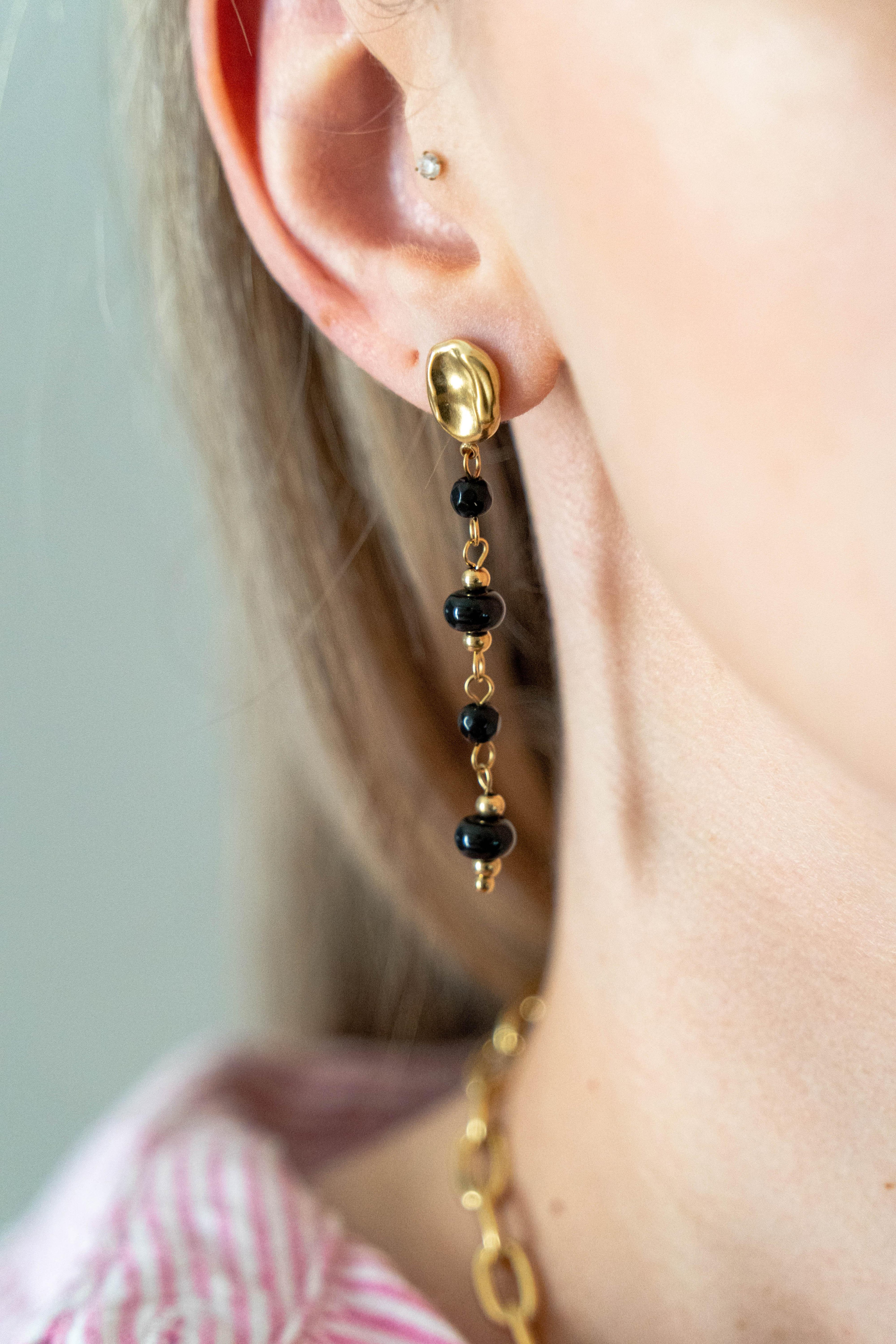 Boucles d'Oreilles Aurora Noire