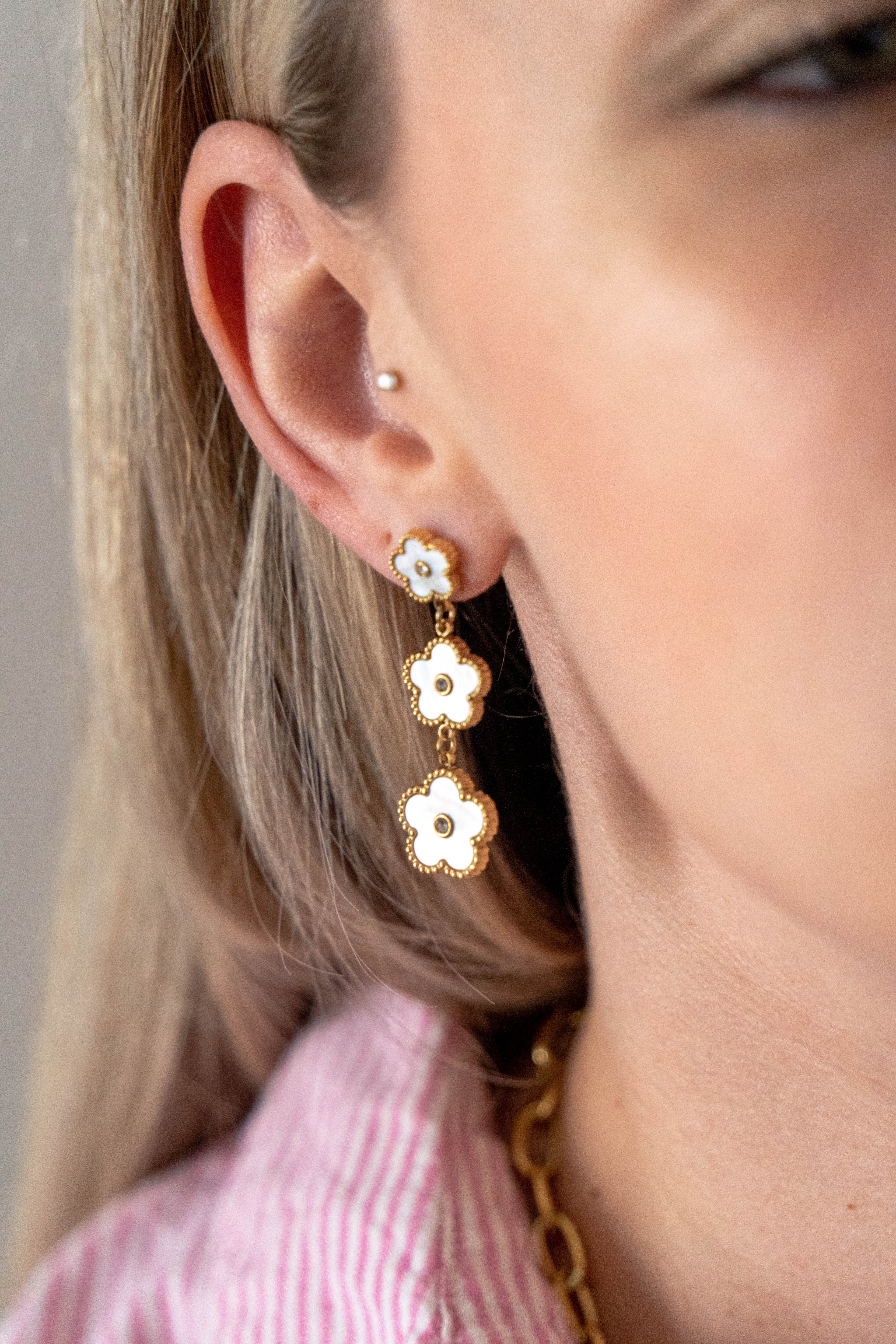 Boucles d’oreilles Lyra Blanche
