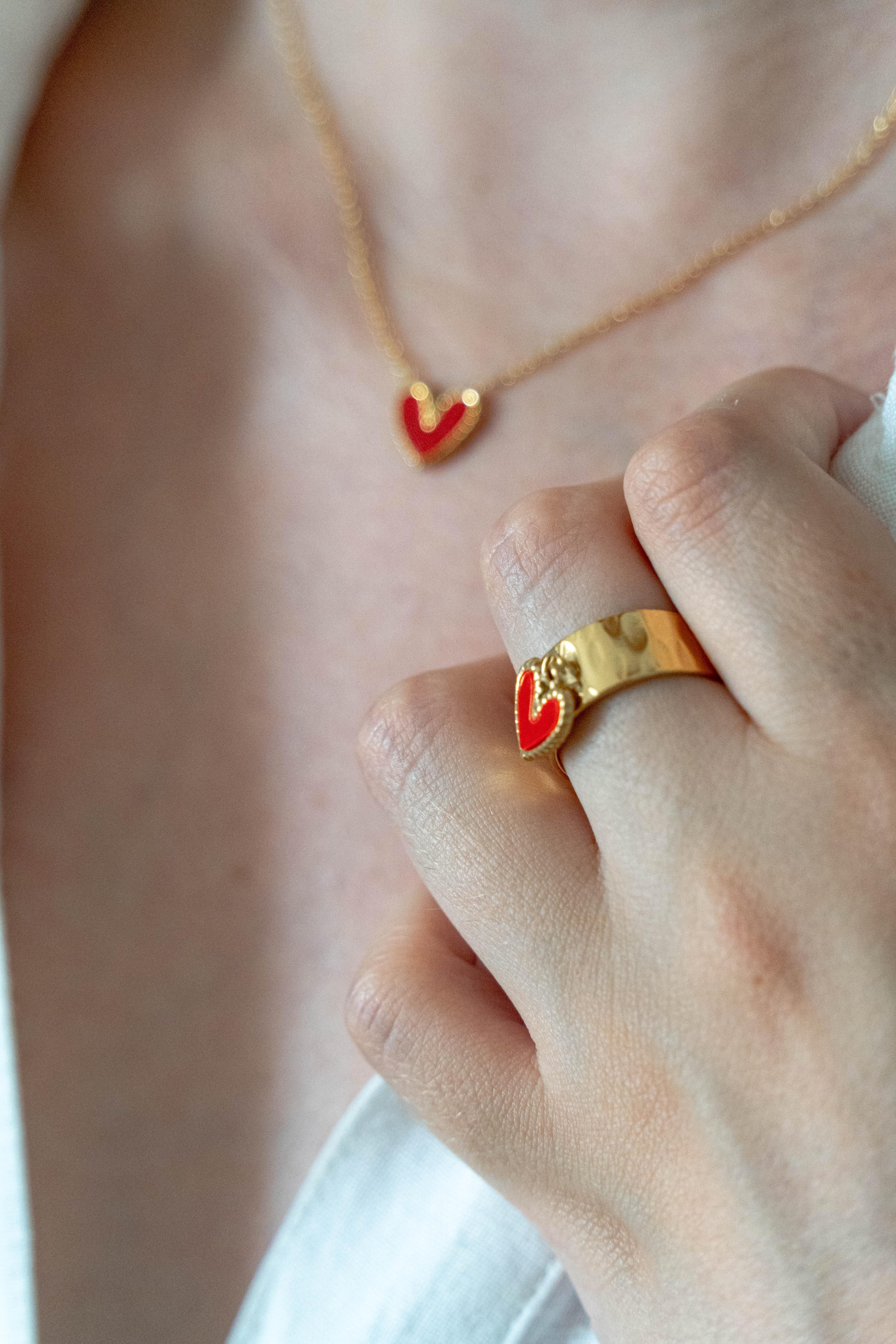 Bague Agape Rouge