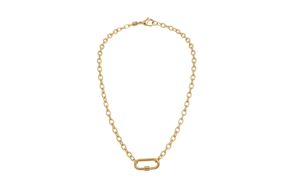 Collier charms maille fermoir