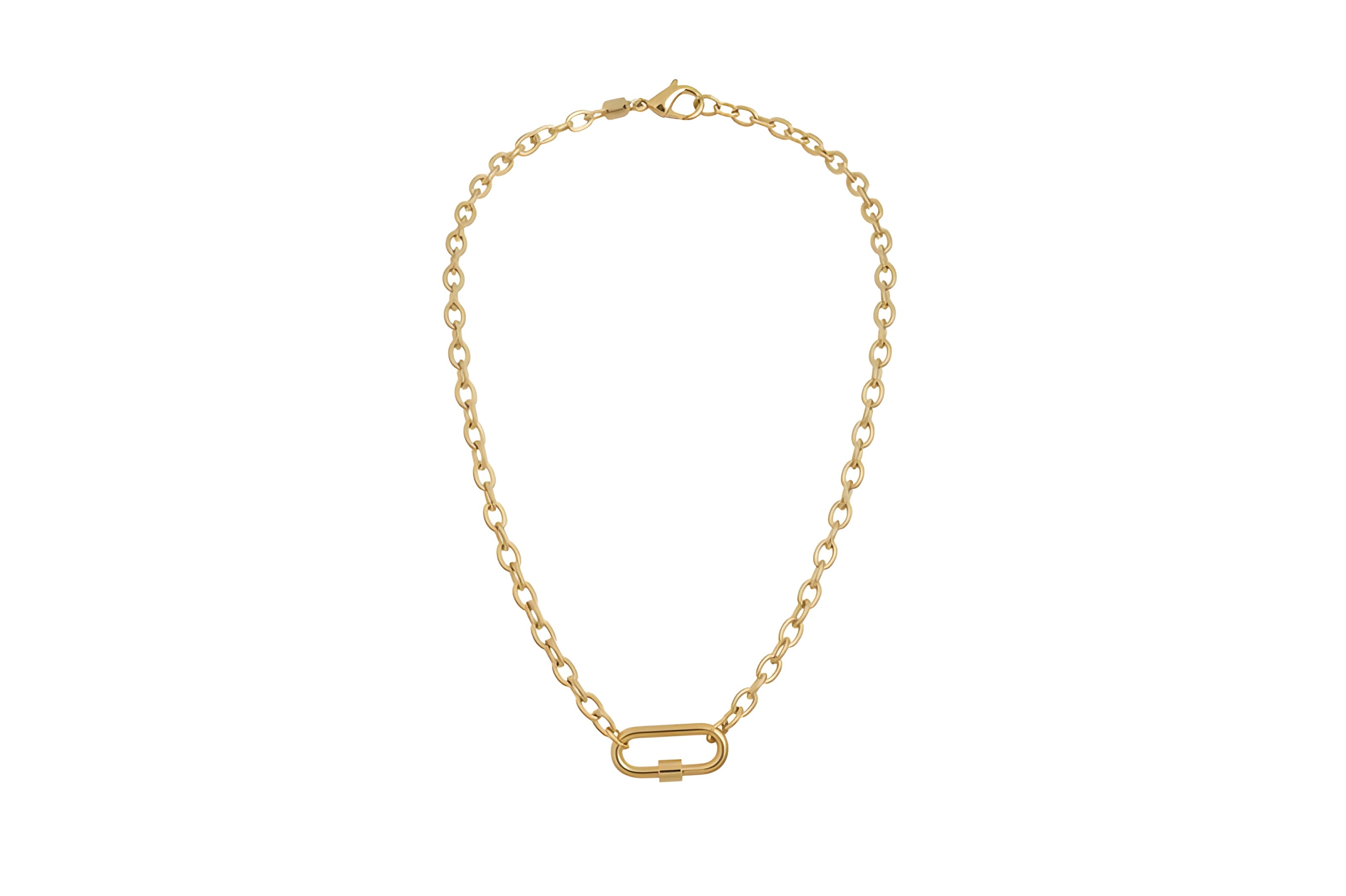 Collier charms maille fermoir