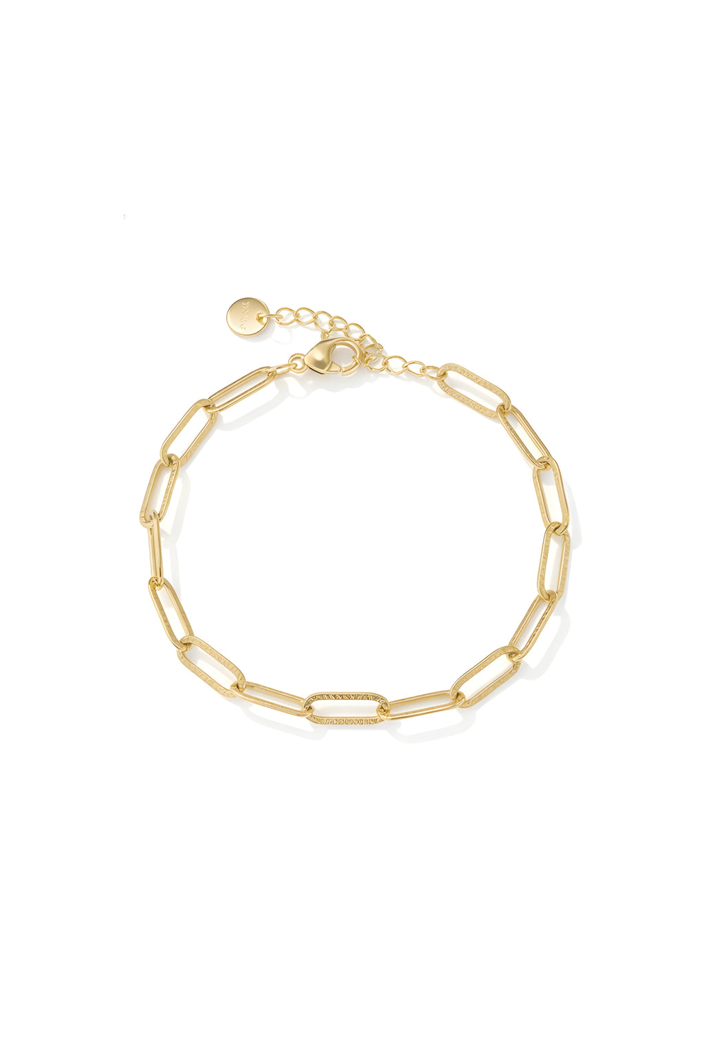 Bracelet charms mailles martelees