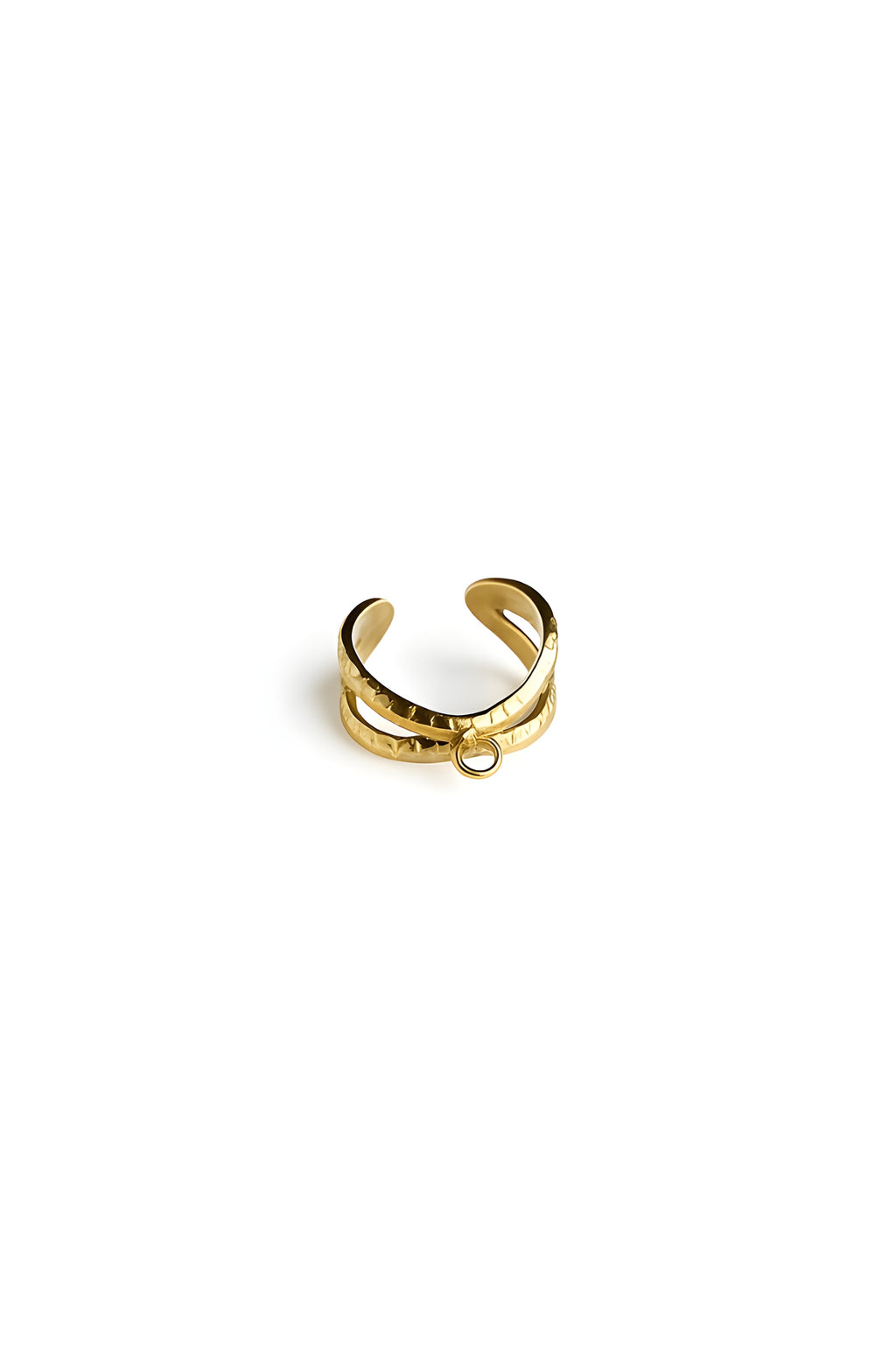 Bague Charms  martelee croisee